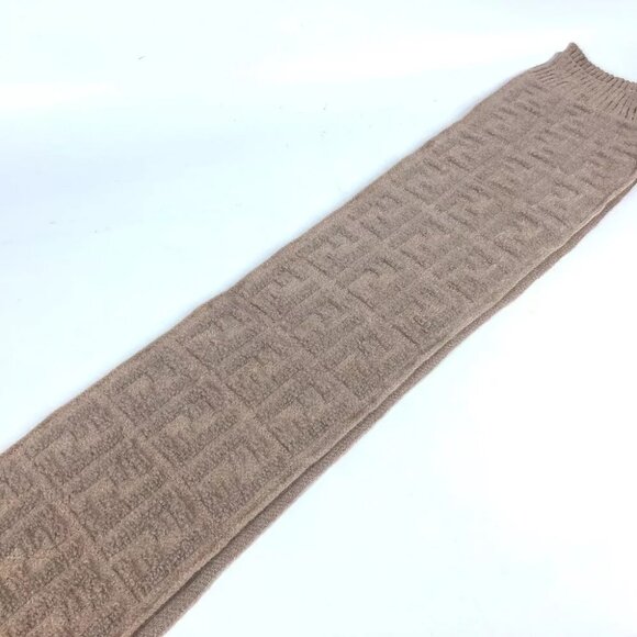 FENDI Logo FF Scarf Nylon / Rayon Beige - Picture 8 of 13